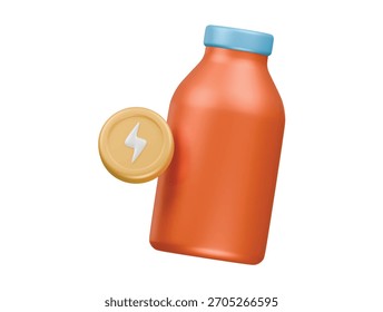 creatine Ausdauer Booster Symbol 3D-Illustration rendern