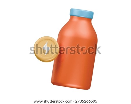 creatine stamina booster icon 3d illustration render