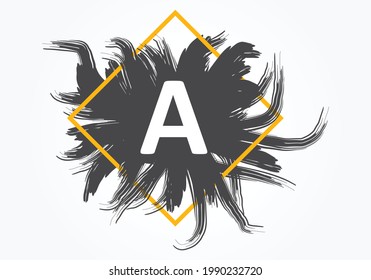 Un logotipo de creación de un artículo artístico de pincel.