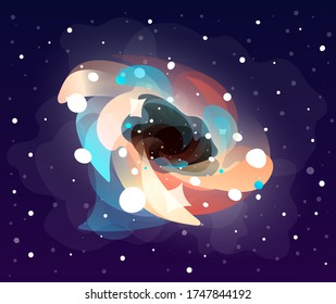 Schaffen eines schwarzen Lochs. Weltraumspielelemente. Lichteffekt. Lichteffekte des Blitzes. Cartoon-Symbol des Lichts, markieren Sie im Raum. Element des Handyspiels. Schlagen Sie den Raum ein. Planet schaffen
