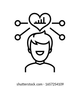 Creating charts line icon, concept sign, outline vector illustration, linear symbol.