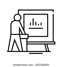 Creating charts line icon, concept sign, outline vector illustration, linear symbol.