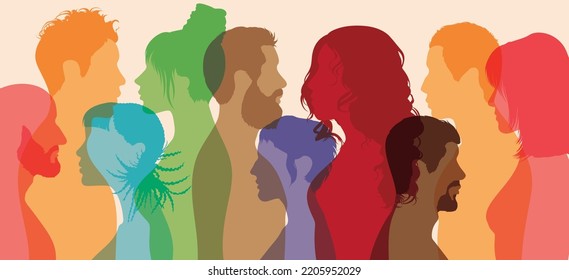 Creating a community of coworkers. Concept of mutual agreement or pact. Multiethnic flat cartoon drawing. Collaborate, Coworkers, Harmony, and Organization.