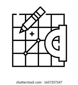 Creating drawing line icon, concept sign, outline vector illustration, linear symbol.