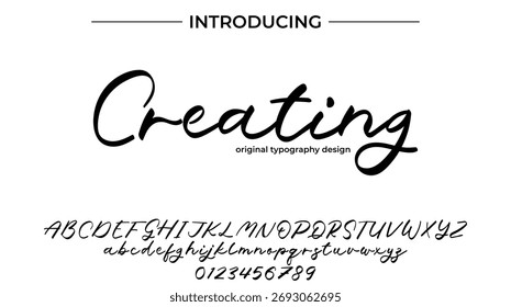 Creating - Elegant Script Font for Smooth Handwritten Design and Creative Typography