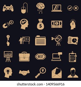 Creating game icons set. Simple set of 25 creating game vector icons for web for any design