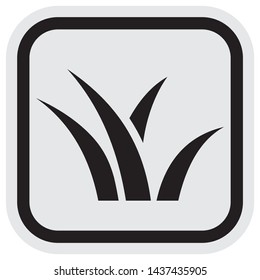  Creating gardens, vector icon, black and gray frame