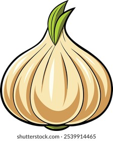 Creating a "Garlic Vector Art Silhouettes with White Background" involves designing a clean, minimalist graphic representation of garlic bulbs or cloves.