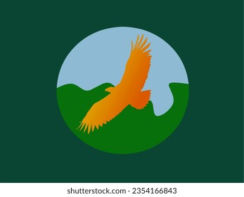 Creating Harmony between the Eagle and the Sky in an Inspiring Logo Design, the eagle logo is unique and beautiful.