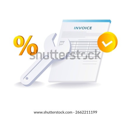 Creating an invoice concept illustration