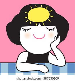 Creating My Own Sunshine Concept Card Character illustration