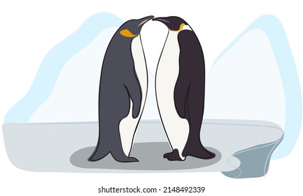 Creating a nest and an eternal pair of penguins
