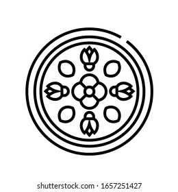 Creating patterns line icon, concept sign, outline vector illustration, linear symbol.