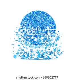 creating the perfect figure. vector sphere for your design. blue vector circle