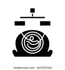 Crear planos icono negro, ilustración conceptual, símbolo plano vectorial, signo de glifo.