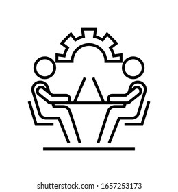 Creating plans line icon, concept sign, outline vector illustration, linear symbol.