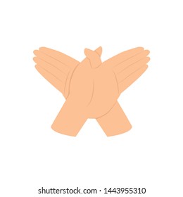 Creating sign bird is logo for freedom concept.