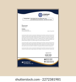 Creating a Simple and Clean A4 Corporate Business Letterhead with Vector Design and Bleed