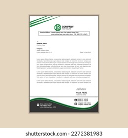 Creación de un membrete empresarial A4 simple y limpio con diseño vectorial y purga