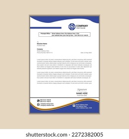 Creating a Simple and Clean A4 Corporate Business Letterhead with Vector Design and Bleed