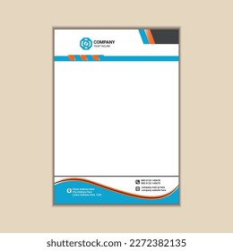 Creación de un membrete empresarial A4 simple y limpio con diseño vectorial y purga
