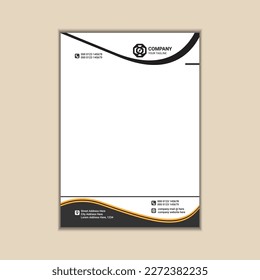 Creación de un membrete empresarial A4 simple y limpio con diseño vectorial y purga