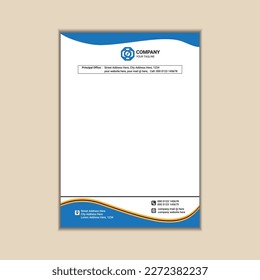 Creating a Simple and Clean A4 Corporate Business Letterhead with Vector Design and Bleed