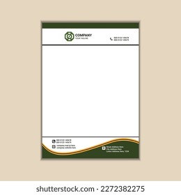 Creating a Simple and Clean A4 Corporate Business Letterhead with Vector Design and Bleed