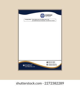 Creating a Simple and Clean A4 Corporate Business Letterhead with Vector Design and Bleed