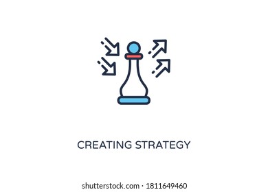 Creating Strategy icon in vector. Logotype