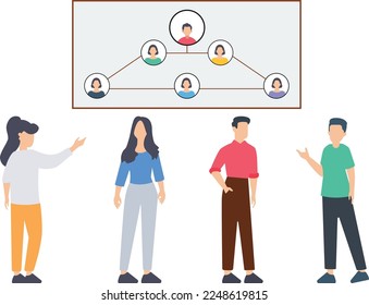 Creating Strong Connections in a Remote Workforce, team connections flat style illustration, Strengthening Team Connections Through Trust and Transparency
