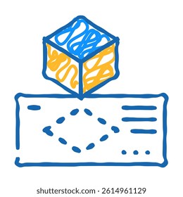 creating templates doodle icon sketch vector. creating templates sign. isolated symbol illustration
