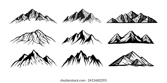 
Creating a text-based representation of a mountains logo silhouette is a bit challenging, but I can certainly describe a simple representation that you might be able to visualize. Keep in mind that f