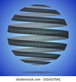 Creating a tire trace sphere