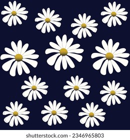 Creating a vector pattern of layered white daisy flowers can result in an elegant and visually appealing design