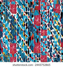 creating a vibrant abstract art with a lotta of shapes.