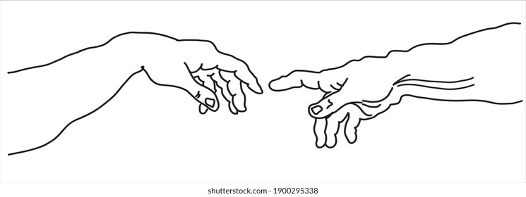 creation of adam michelangelo hands