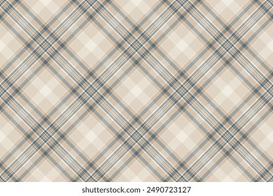 Creation background plaid fabric, male texture pattern check. Tie vector tartan seamless textile in pastel and light colors palette.