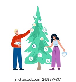 vector de contenido evergreen de creación. infolaptop research, marketing sky, creación de desarrollo de negocios personaje de contenido evergreen. personas ilustración de dibujos animados plana
