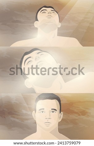 The Creation of human. Adam creation. Biblical series. Illustrated Bible. Genesis.
