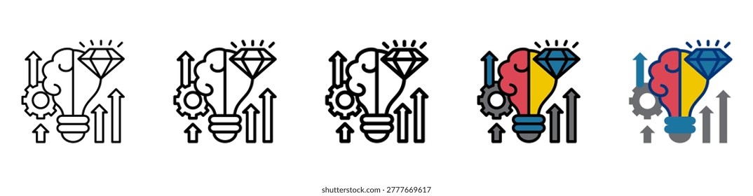 Creation Icon Collection With Different Styles And Colors