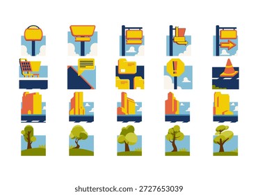 Creation Icon Illustration Element Set 