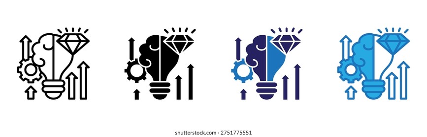 Creation Icon Multi Style Vector Illustration