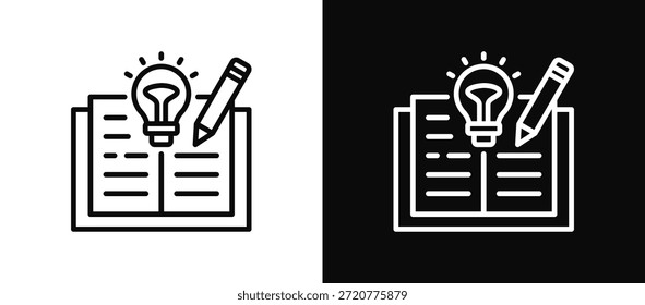 Creation Icon Set Black And White