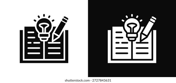 Creation Icon Set Black And White