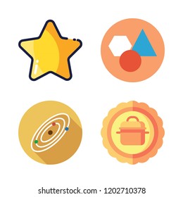 creation icon set. vector set about star, geometry and solar system icons set.