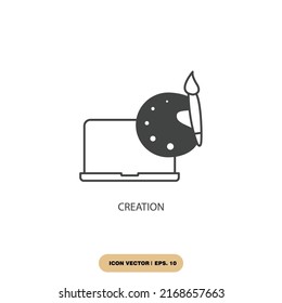 Creation Icons Symbol Vector Elements Infographic Stock Vector (Royalty ...