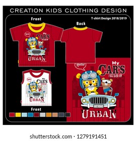 creation kids clothing,vector design illustration