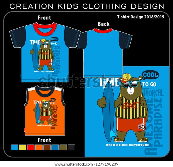 creation kids\
clothing,vector design\
illustration