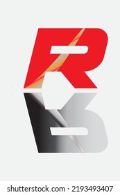 CREATION OF THE LETTER R AND SHADOW RED BLACK. VECTOR TEMPLATES